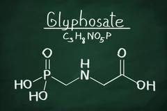 La formule chimique du glyphosate, principe actif du Roundup